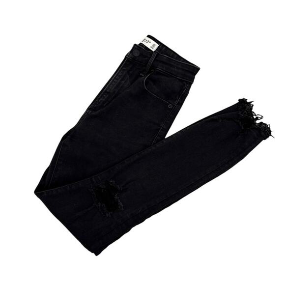 Abercrombie & Fitch Denim Super Skinny Ankle High Rise Black Jeans Size 24 (00) - Picture 5 of 6